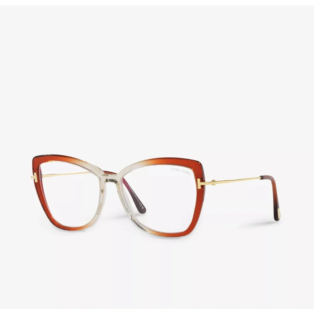 NWT Tom Ford FT5882-B Brown Gold 55mm Eyeglasses